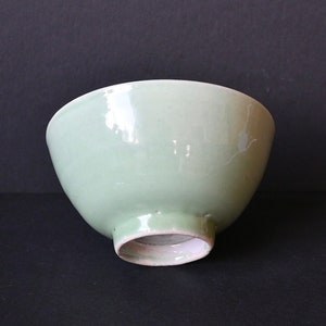A 19th Century (Qing dynasty) Monochrome Celadon Green Glazed Bowl