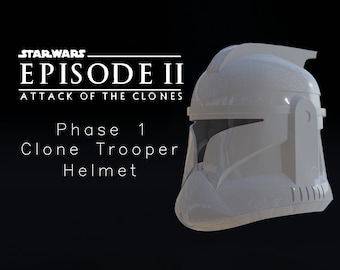 Star Wars Phase 1 Clone Trooper Helmet 3D Model for 3D Printing