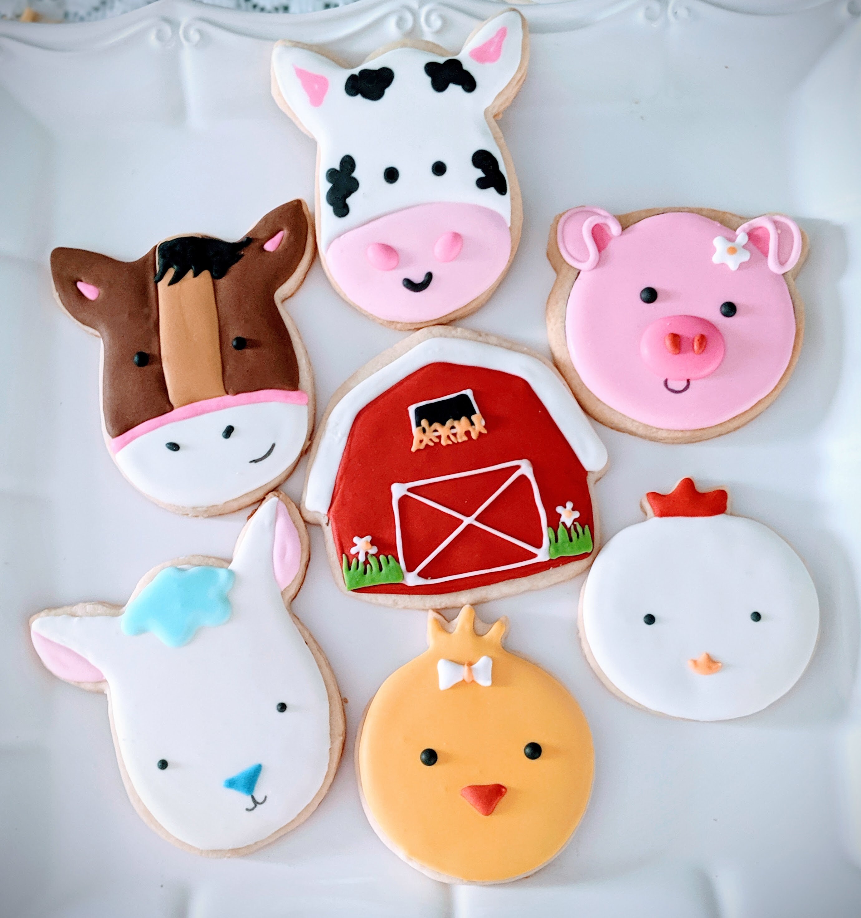 1 Doz Farm Animal Cookies Barn Cookies Pig Cookies Cow Etsy
