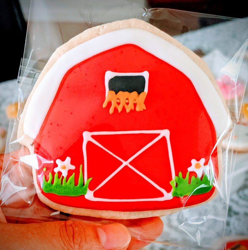 1 Doz Farm Animal Cookies Barn Cookies Pig Cookies Cow Etsy