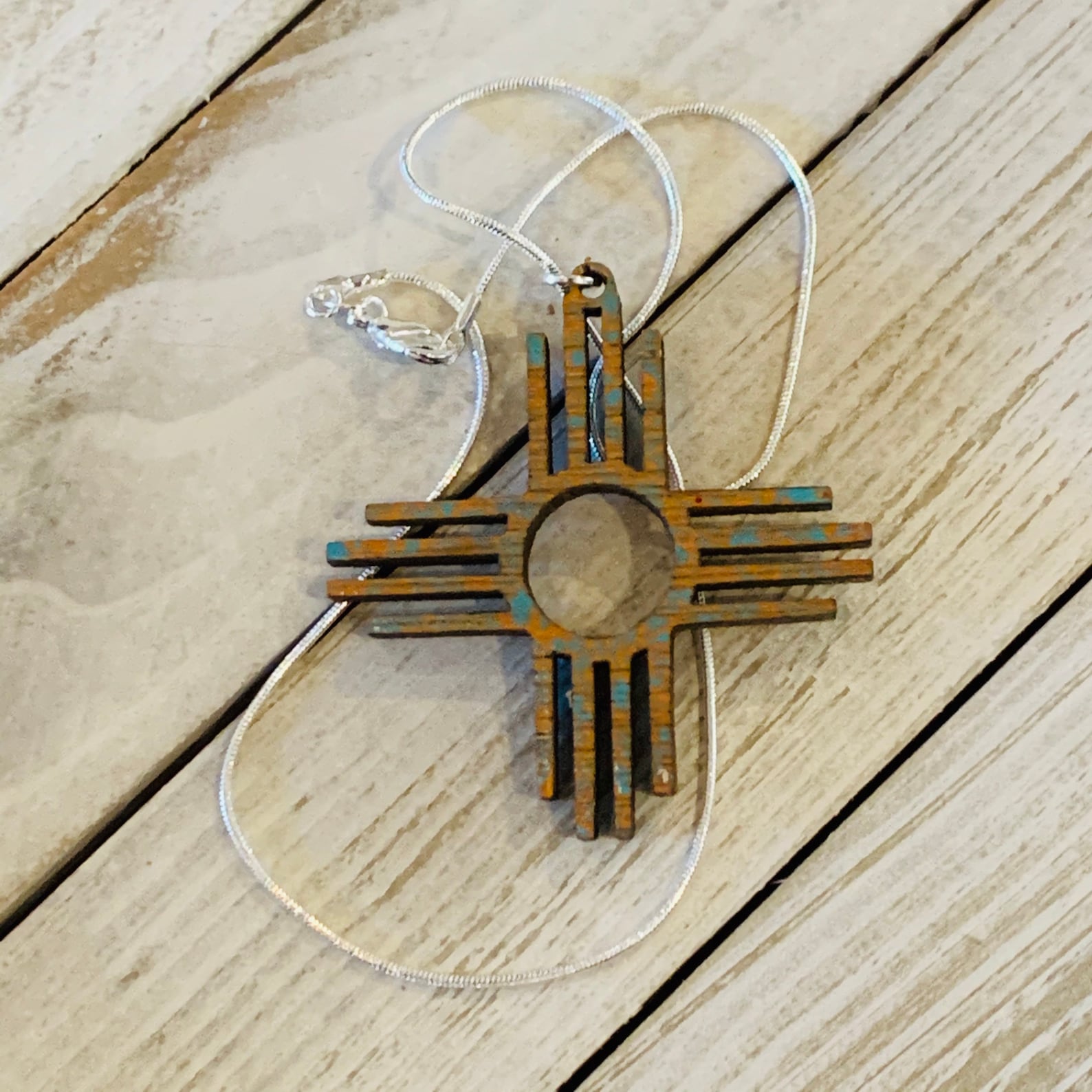 Zia Symbol Necklace Statement Necklace NM State Handmade Etsy