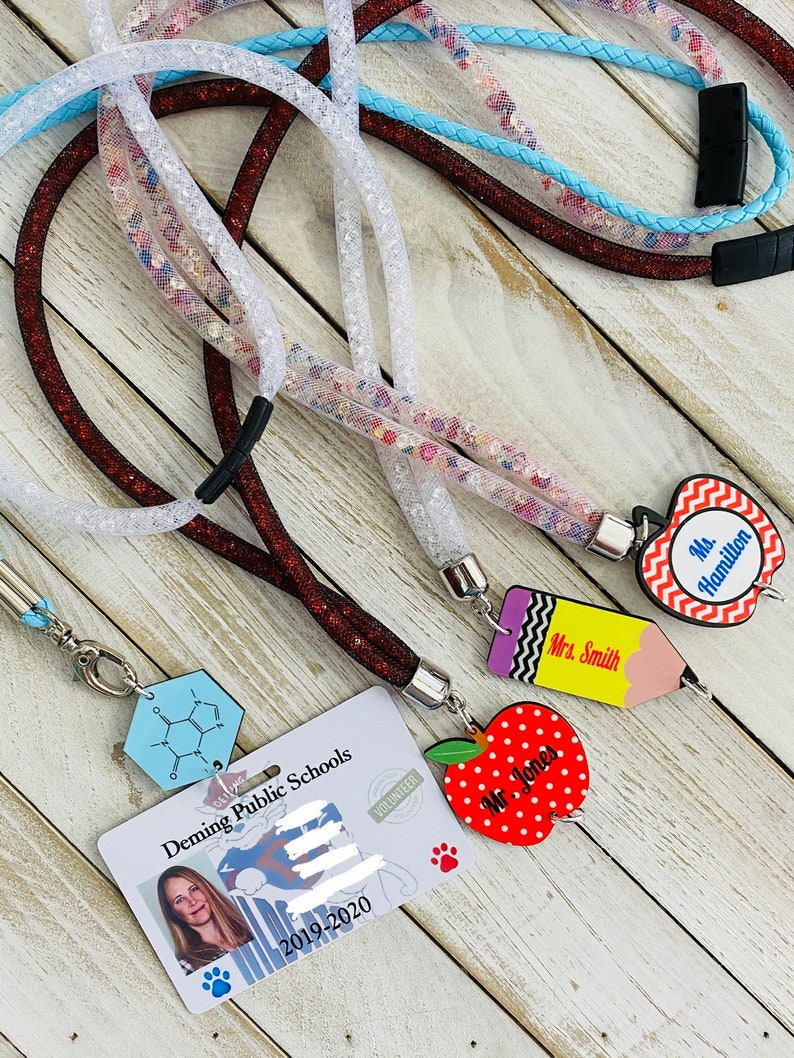 Custom Teacher Lanyards Cord Lanyard Personalized Teacher Etsy