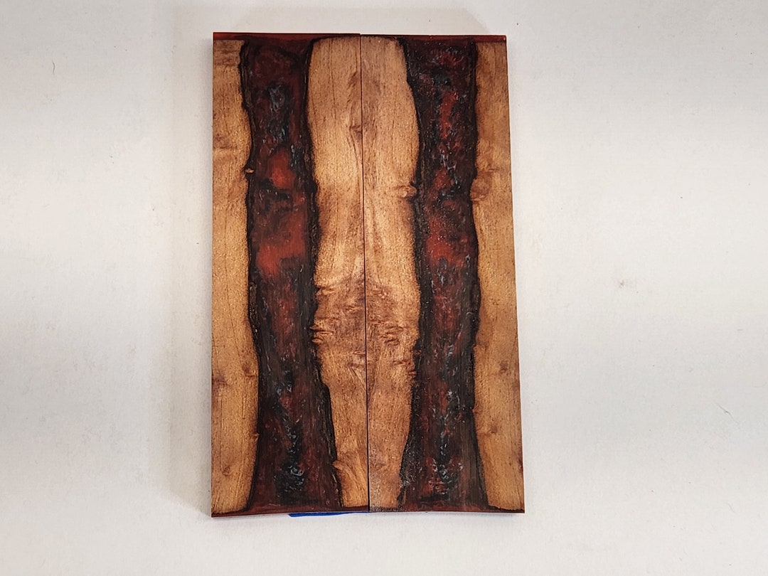 Knife Scales Segmented Redwood Burl Resin Art Hybrid Book Etsy