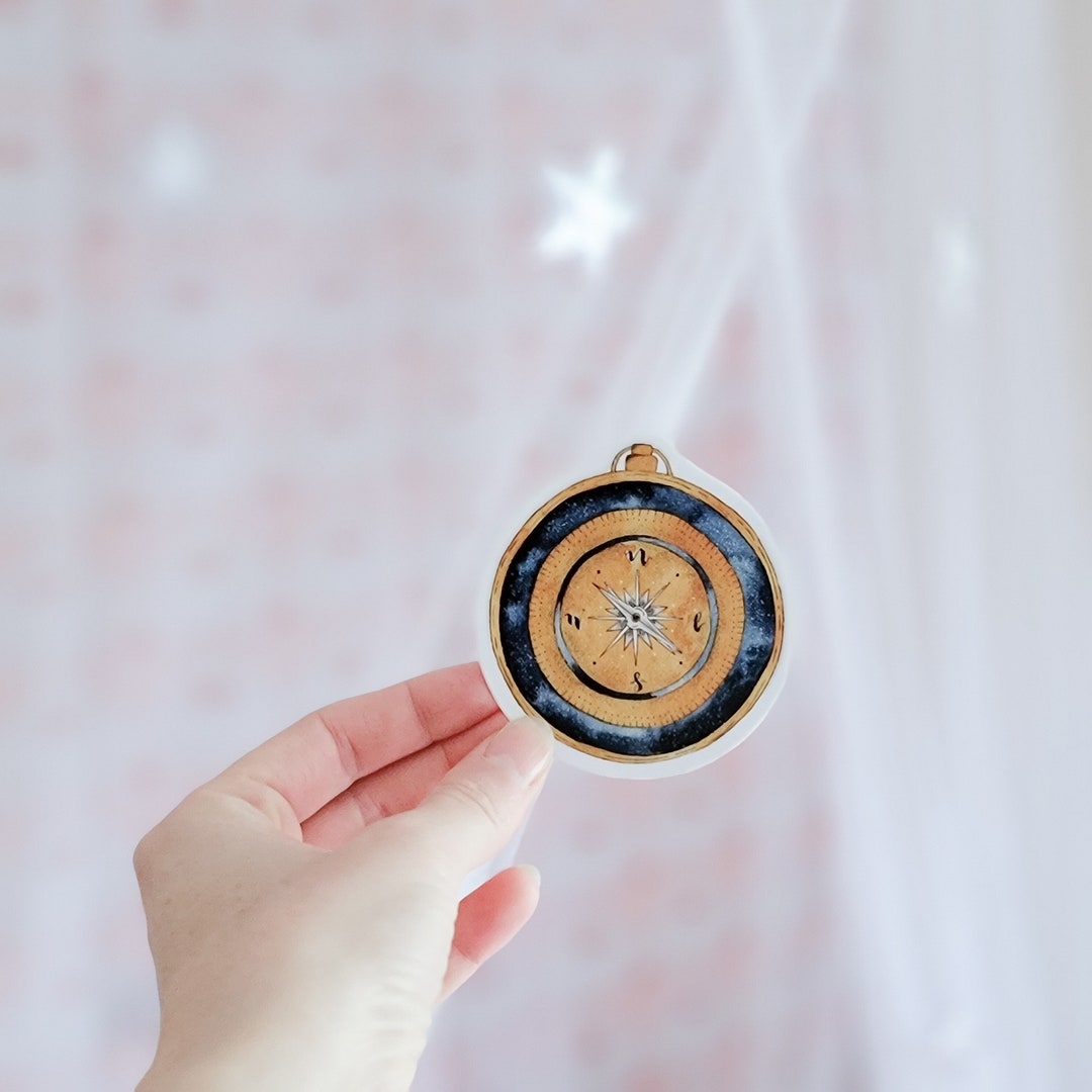 Gold Compass Decal, Gold Compass Sticker, Compass, Adventure ...