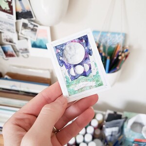 Tarot Moon Sticker, Vinyl Sticker, Tarot Sticker, Vinyl Decal, Tarot Decal, Stocking Stuffer