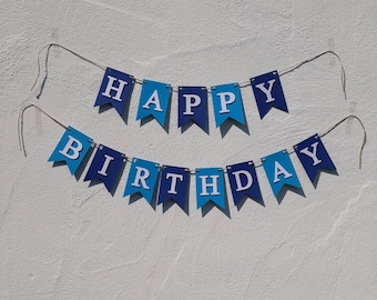 Wimpelkette Girlande Wimpel Partydekoration Happy Birthday mit Namen Wunschnamen Fahnengirlande zum Geburtstag Namenskette personalisiert