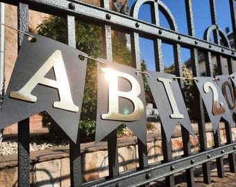 Super schöne Girlande zum Abitur,  Abi 2026 in Silber oder Gold.  Elegante Deko zum bestandenen Abi!