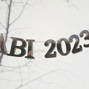 ABI 2025 Buchstaben Girlande in Silber oder Gold! Große Buchstaben zur Dekoration zum Abitur! #abi2025 #abibestanden