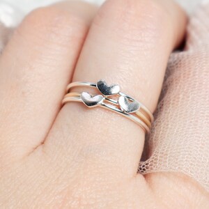 Tiny Heart Ring -Stackable Ring- Dainty Ring - Delicate Ring - 14k Gold Fill- Sterling Silver Ring - Holiday Gift