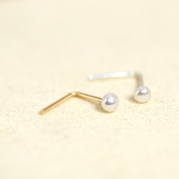 Pearl Nose Ring - Etsy