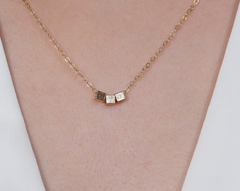 Dainty Gold Necklace- Tiny  bead necklace- Tiny gold necklace- Tiny beadS- Layered Necklace- gold- Minimalist Necklace- tiny necklace