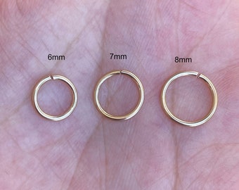 Gold Nose Hoop -18g 20g 22g Small Thin Nose Ring Tiny Nose Ring -Silver Nose Ring Hoop-Nose Piercing Jewelry -gold hoop earrings