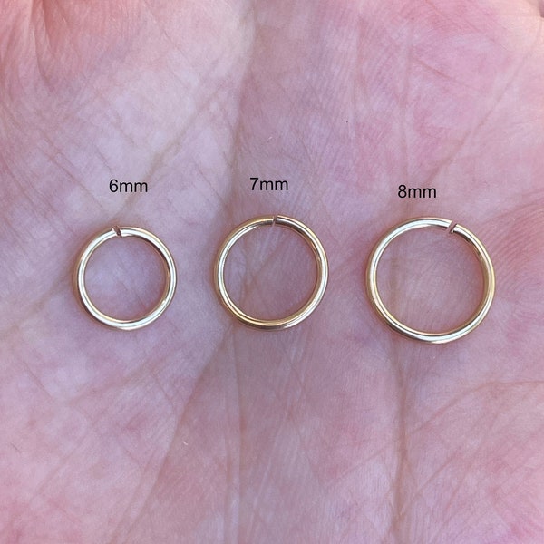 Gold Nose Hoop -18g 20g 22g Small Thin Nose Ring Tiny Nose Ring -Silver Nose Ring Hoop-Nose Piercing Jewelry -gold hoop earrings