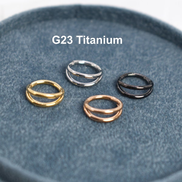 G23 Titanium Implant Grade Nose Ring -18G 16G Septum Clicker Ring- Cartilage Hoop-Conch Hoop- Tragus Hoop Helix Hoop Rock Hoop