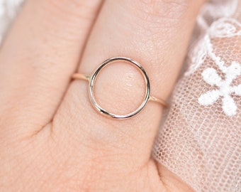 Open Circle Ring- Gold Circle Ring -Gold or Silver Simple Ring - Ring Boho Stacking Ring -Chic Simple Ring- Minimalist Ring- Christmas Gifts