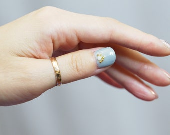 Extra Thick Thumb Ring - BOLD HAMMERED - 14k  Gold Filled Thumb Ring Set - Wedding Ring - Thumb Rings - Minimalist Ring - Stacking Ring