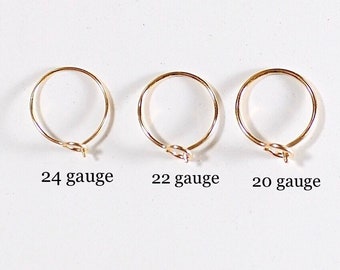 Small Gold Hoop Earrings Tiny  Hoop Earrings, 14K gold Filled Huggie  Cartilage Helix Tragus Piercing Mini Gold Hoops