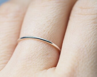 Gold Stacking Rings / Silver Stacking Rings /  Stacking Rings Set Gold Band Ring Personalized Dainty Stacking Rings / Minimal Stacking Rings