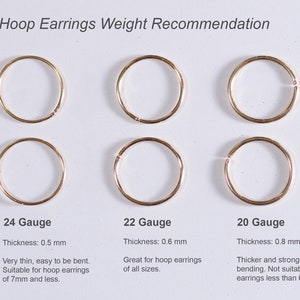 14k Gold Filled Hoop Earrings / Huggie Hoop Earrings Gold / Small Hoop Earrings Set /Helix earrings /Cartilage Hoop / Tragus Hoop zdjęcie 10