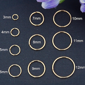 14k Gold Filled Hoop Earrings / Huggie Hoop Earrings Gold / Small Hoop Earrings Set /Helix earrings /Cartilage Hoop / Tragus Hoop zdjęcie 1