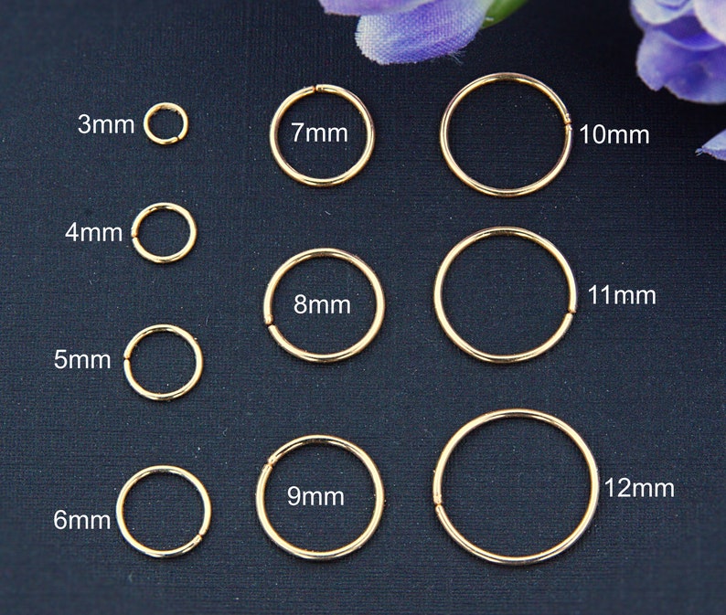 14k Gold Filled Hoop Earrings / Huggie Hoop Earrings Gold / Small  Hoop Earrings Set  /Helix earrings /Cartilage Hoop / Tragus Hoop 