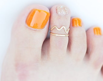 Gold Toe Ring, Gold Filled Toe Ring, 14k Gold Sterling Silver Toe Ring, Minimalist Toe Ring, Gold Ring, Adjustable Ring, Summer Toe Ring