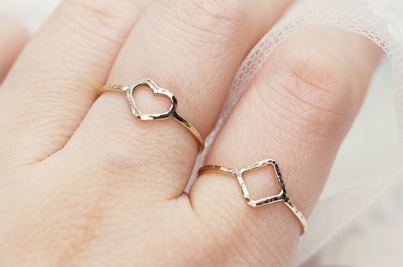 Simple heart shop ring