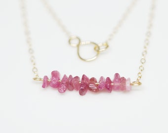 Raw Tourmaline Necklaces for Women, 14k Gold Necklaces dainty Gold Necklaces, Crystal necklace, Minimalist Jewellery