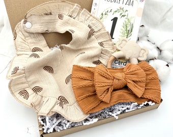 Cadeau bébé fille, Coffret bienvenue dans le monde, Cadeau de naissance, Panier bébé, Parure de naissance, Coffret nouveau-né fille, Cadeau de baby shower, Coffret de luxe