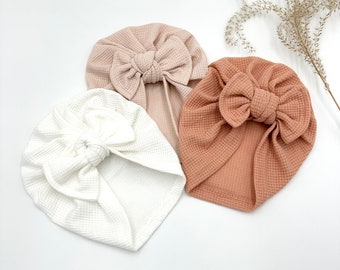 Baby Turban Bow * Baby Hat * Baby Accessories * Baby Headband Bow * New Born Gift * Baby Girl Gift * Baby Shower Gift * Spring Hat