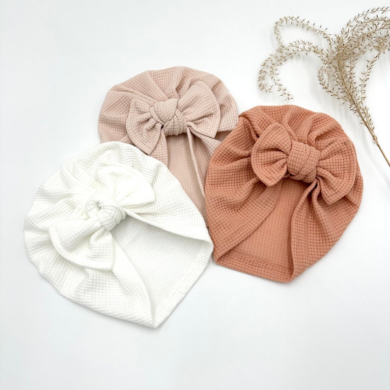 Noeud de turban pour bébé chapeau de bébé accessoires pour bébé noeud de bandeau pour bébé cadeau nouveau-né cadeau pour bébé fille cadeau de baby shower chapeau de printemps image 2