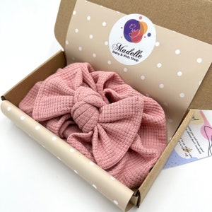 Noeud de turban pour bébé chapeau de bébé accessoires pour bébé noeud de bandeau pour bébé cadeau nouveau-né cadeau pour bébé fille cadeau de baby shower chapeau de printemps image 8