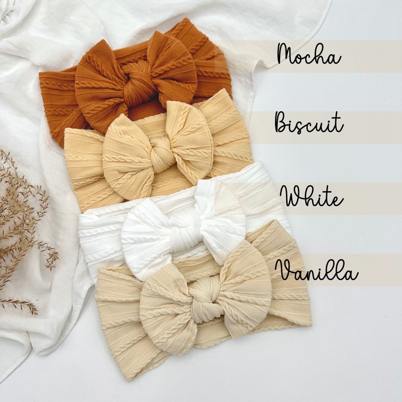 Baby Headband Baby Accessories Toddler Headband Bow New Born Gift Baby Girl Hairbow Baby Shower Gift Baby Bows Wide Hairband image 1