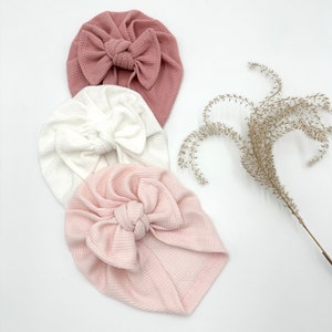 Baby Turban Bow Baby Hat Baby Accessories Baby Headband Bow New Born Gift Baby Girl Gift Baby Shower Gift Spring Hat zdjęcie 4