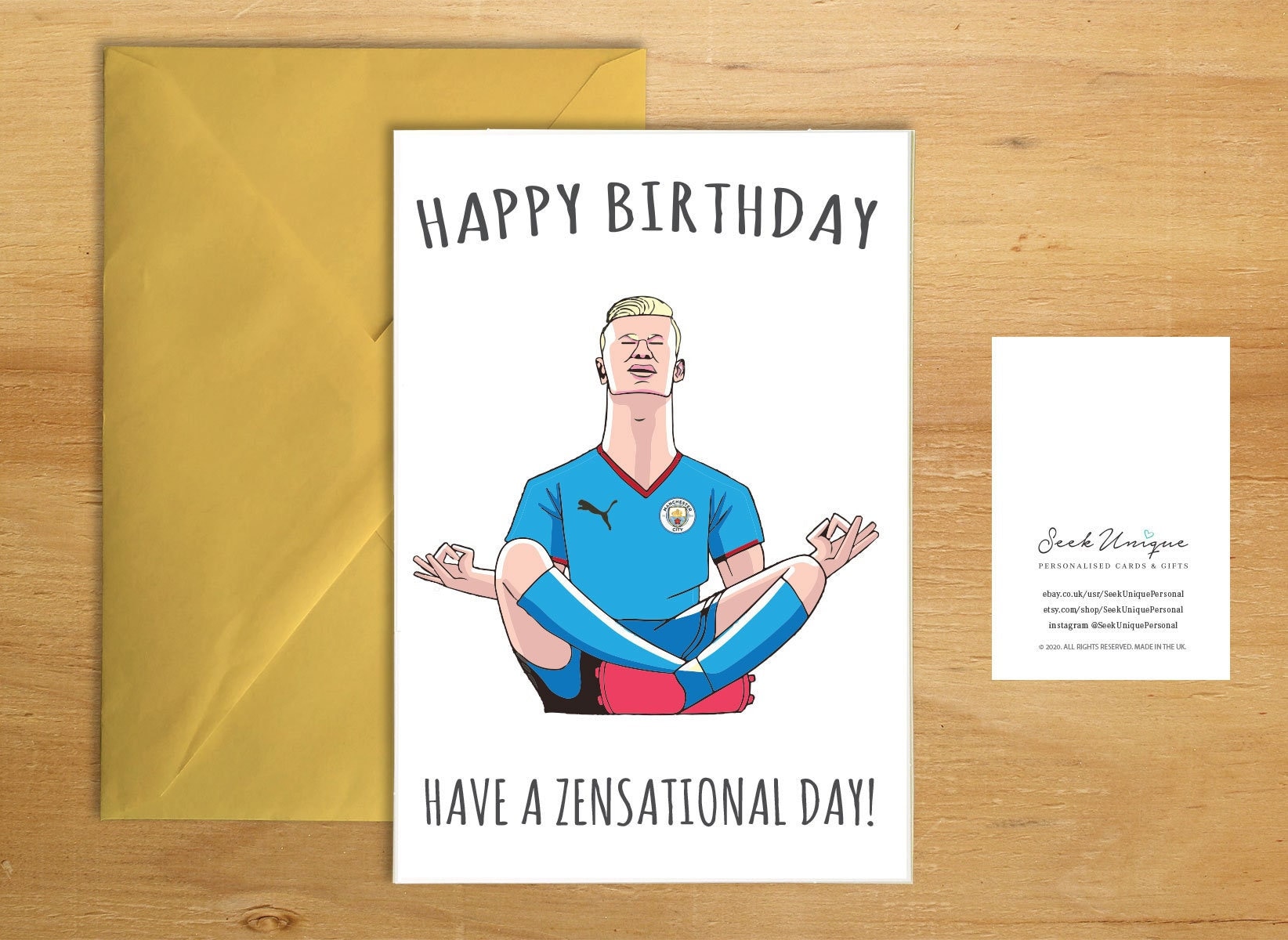 Erling Haaland Birthday Card City Gift His Son Joke Funny Sport