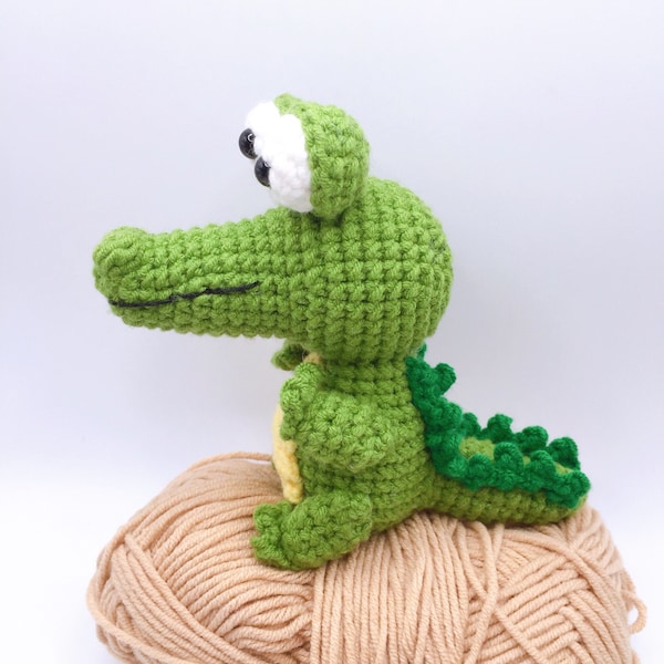 Modèle PDF Amigurumi Crocodile. Modèle PDF de crochet de crocodile.