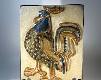 Rooster By Marianne Starck For Michael Andersen. Danish Wall Plaque