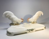 Christian Thomsen Royal Copenhagen 1903 Art Nouveau Porcelain Cocks Inkstand 524