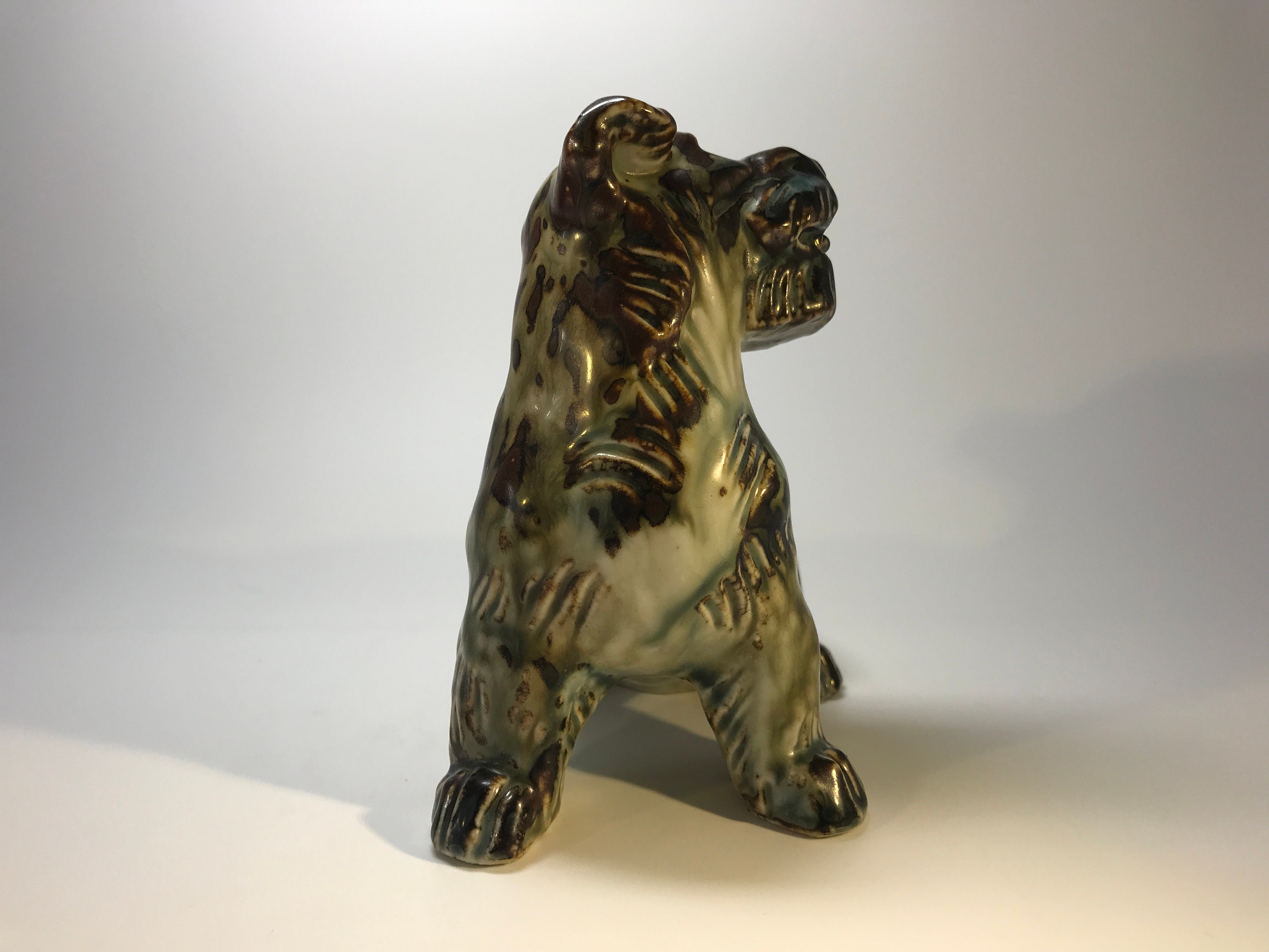 Knud Kyhn For Royal Copenhagen, Denmark, Sung Glaze Stoneware Terrier ...
