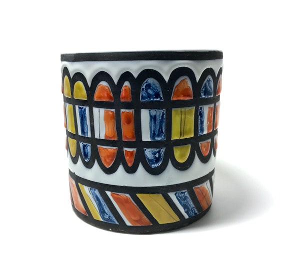 Roger Capron For Vallauris, Signed Ceramic Cache Pot. Circa 1950's