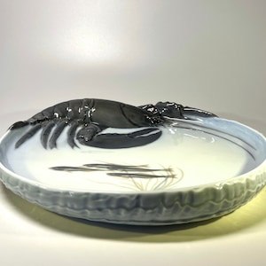 Erik Nielsen, Royal Copenhagen Porcelain Lobster And Shoal Card Tray, Vide Poche #485
