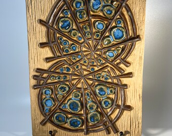 Abstract Wheels By Marianne Starck For Michael Andersen. Danish Wall Plaque