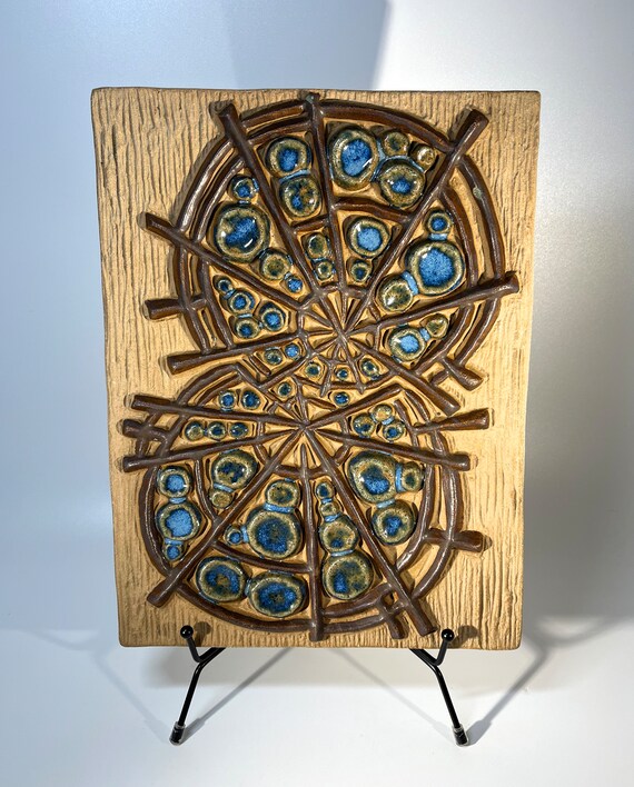 Abstract Wheels By Marianne Starck For Michael Andersen. Danish Wall Plaque