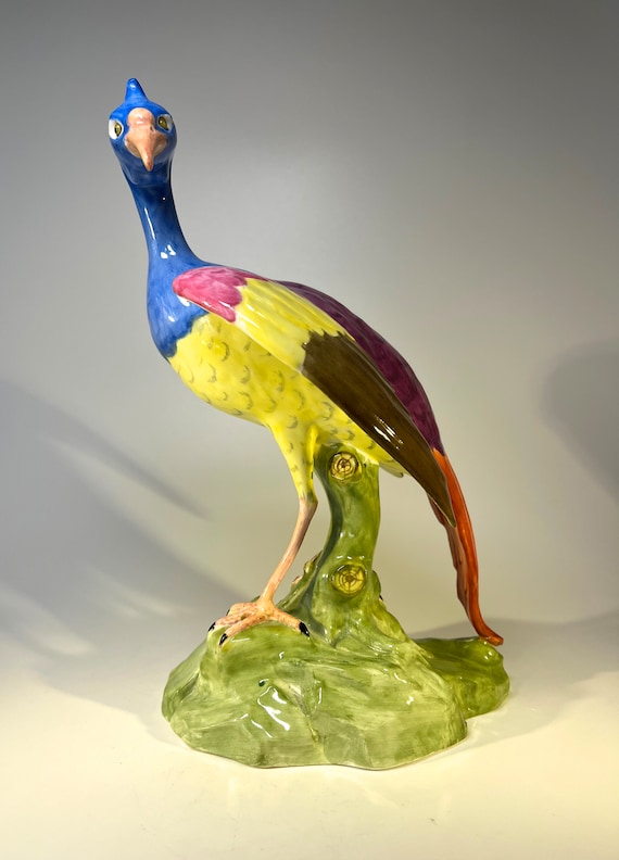 Spectacular Copeland Spode Chelsea Fantasy Bird Bone China Figurine Circa 1915