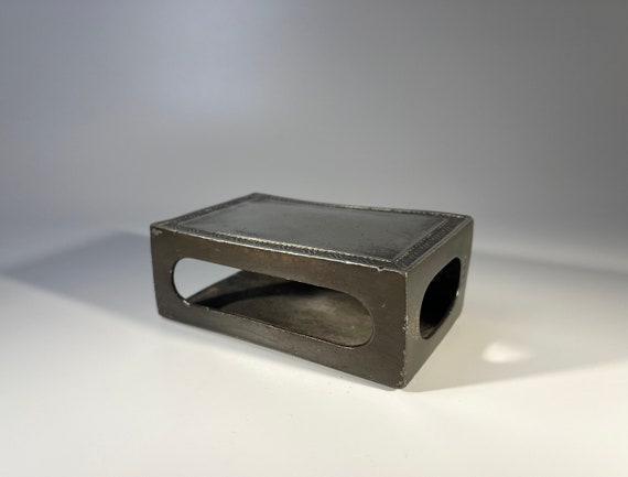 Just Andersen, Denmark 1930s Art Deco Pewter Stylised Chevron Match Box Holder #1497