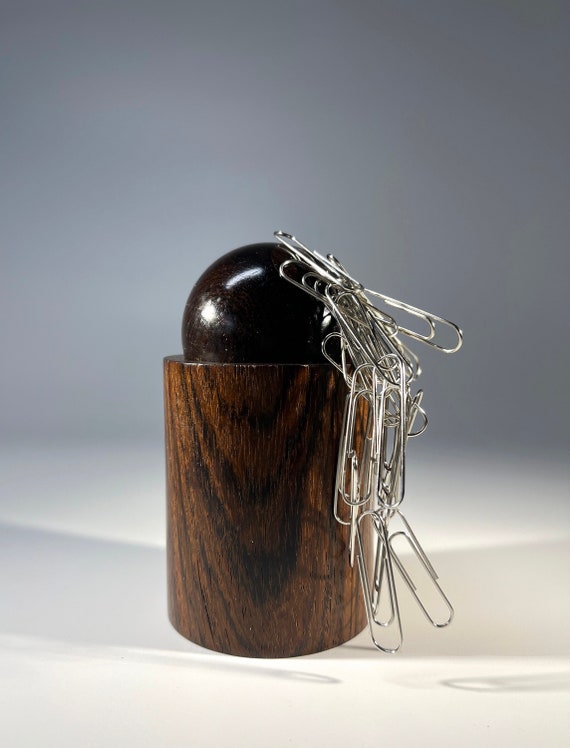 Sven Petersen For SAAP, Danish Magnetic Rosewood Paperclip Pot Circa 1960's