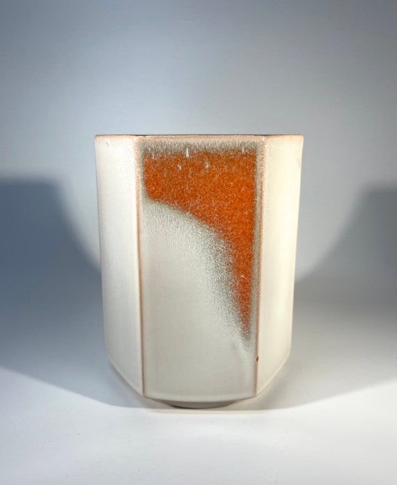 Hexagonal Ceramic Vase By Knabstrup Of Denmark, c1960