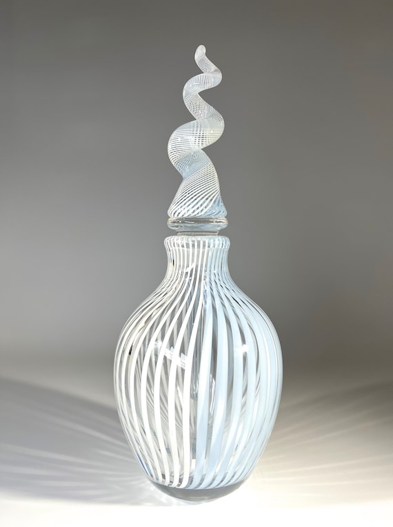 Exceptional, Harlequin Crystal Perfume Bottle By Mike Hunter, Twists Studio, Scotland