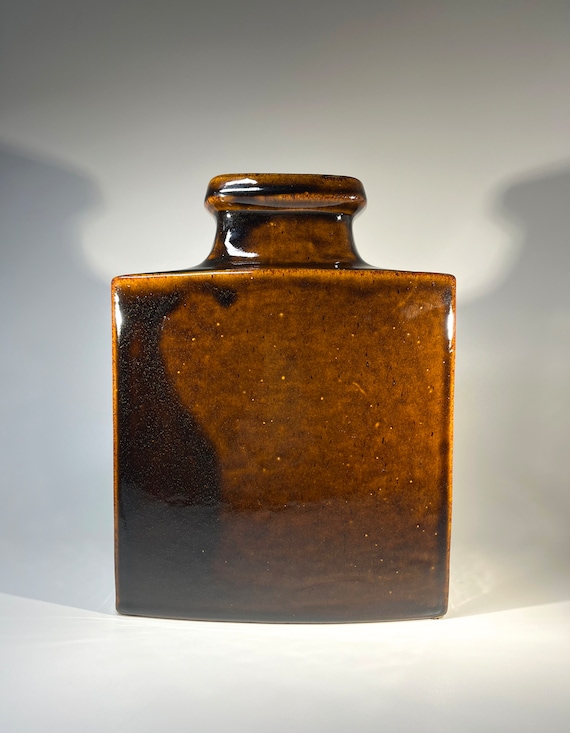 Imposing Slab Vase By Christine Konschak For Knabstrup, Denmark, c1960