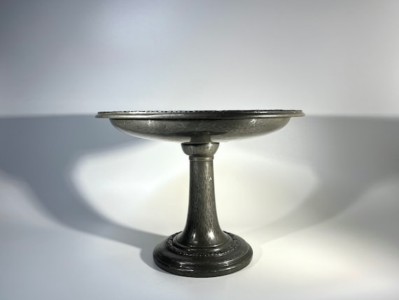 Art Nouveau, Liberty & Co., Tudric Hammered Antique Pewter Tazza c1910